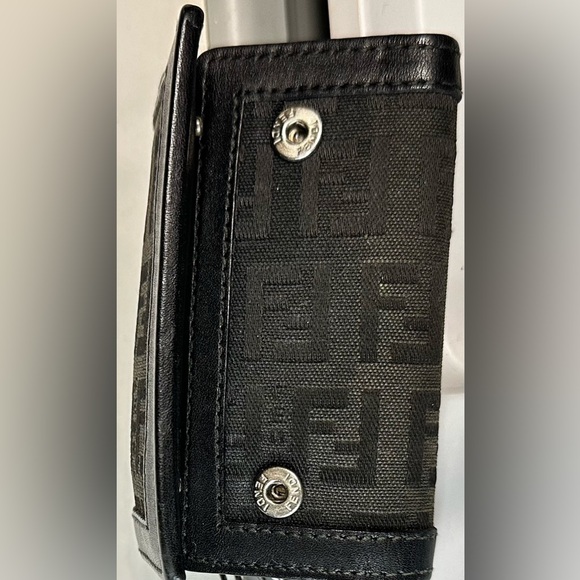 FENDI Authentic Zucca Black Canvas Leather 6 Pics Key Cases Made In Italy . - Picture 5 of 16